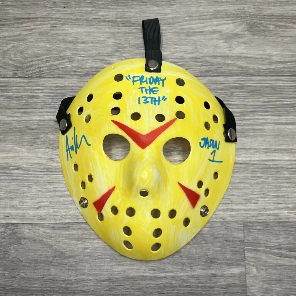 Jason Voorhees Mask Auto Autographed Sign Ari Lehman Horror Friday 13th JSA Cert